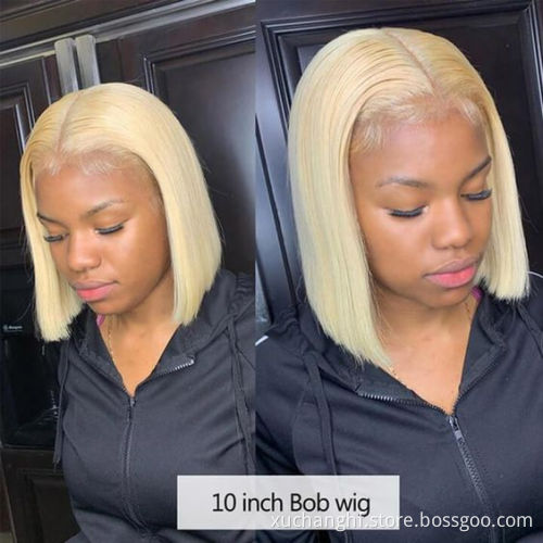 beauty supplies 13x4 4x4 HD Lace Front Wigs Short Transparent Lace Frontal Wig 613 Wig Human Hair Swiss Lace Wholesale Prices